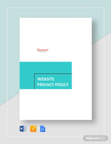 restaurant website privacy policy template
