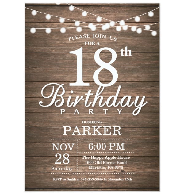 7+ 18th Birthday Invitation Designs & Templates PSD, AI