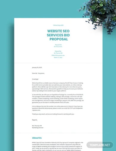 seo bid proposal template
