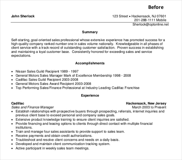 25  modern sales resume templates