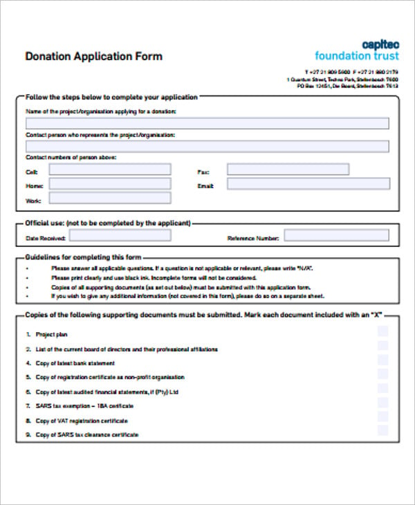 sample-donation-application-form