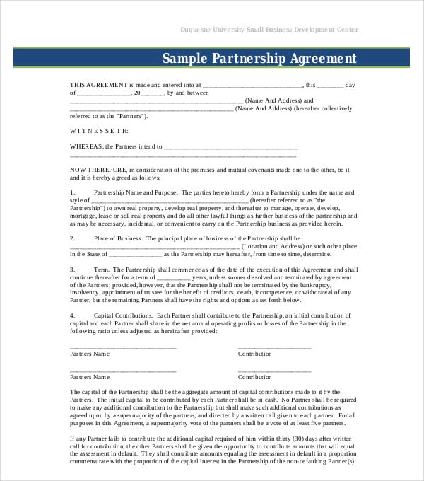 9+ Simple Strategic Partnership Agreement Templates PDF, DOC