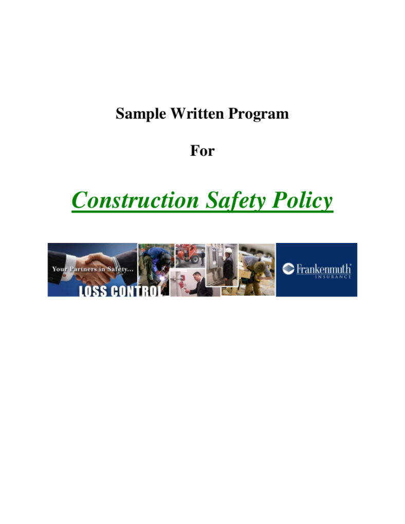 11+ Workplace Safety Policy Templates PDF