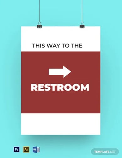 school restroom sign template