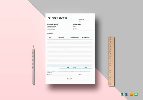 7 delivery receipt templates pdf word free premium templates