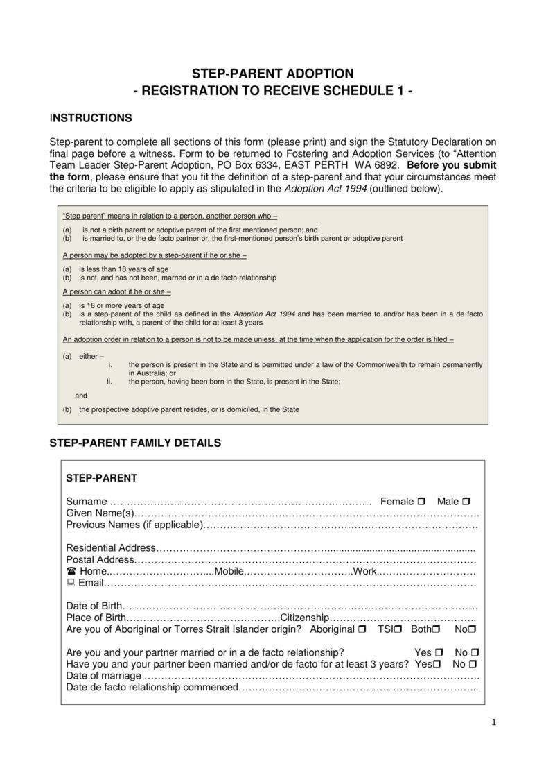 12+ Adoption Paper Templates - PDF