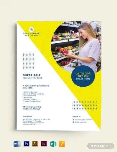 supermarket promotion flyer template