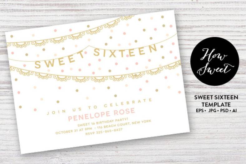 sweet sixteen birthday eps invitation 788x