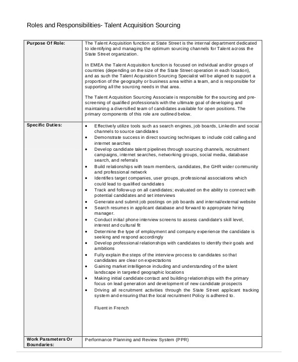 6+ Talent Acquisition Consultant Job Descriptions PDF