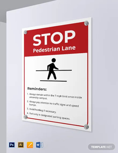 university road stop sign template