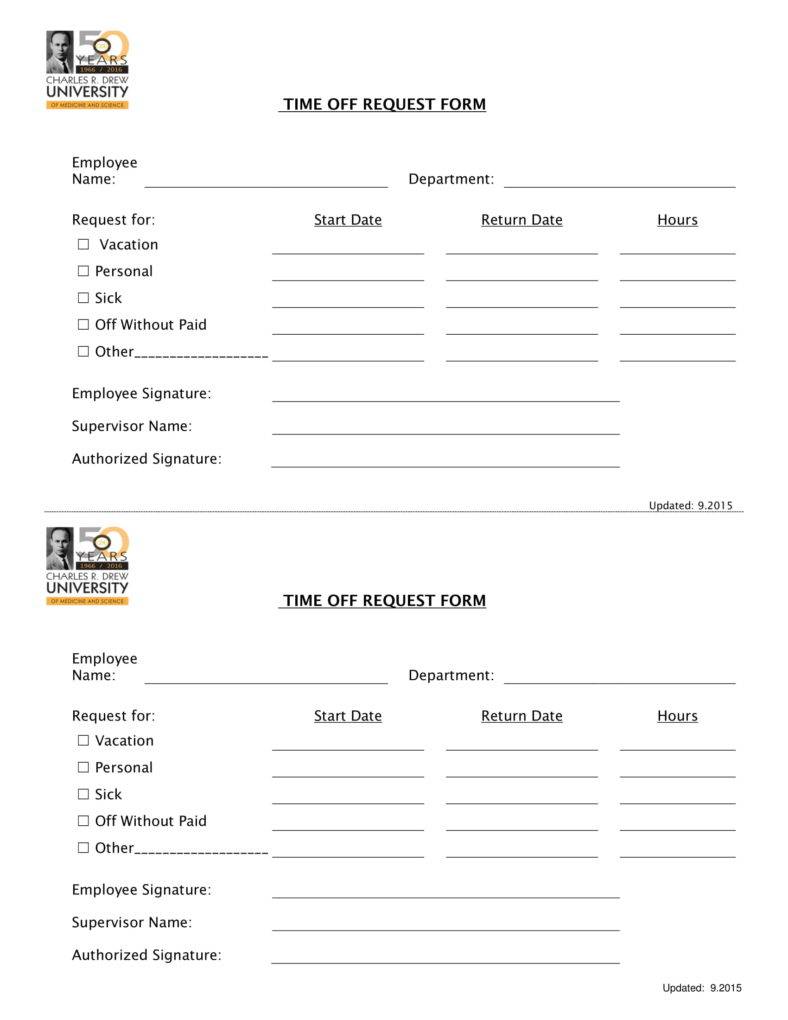 9  PTO Request Form Templates PDF