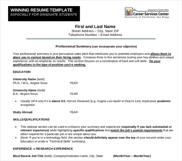 winning-resume-template