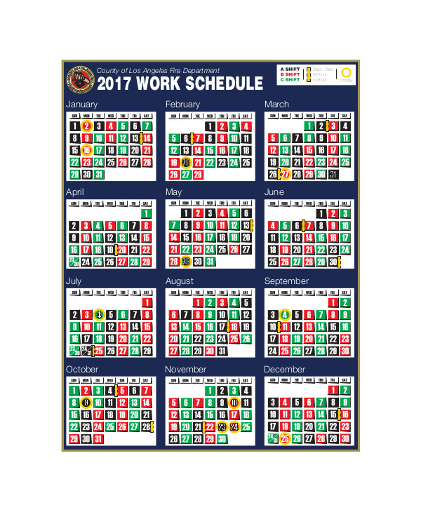 Firefighter Shift Calendar Generator Free Example Calendar Printable