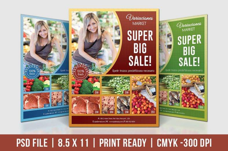 big sale supermarket flyer template 788x