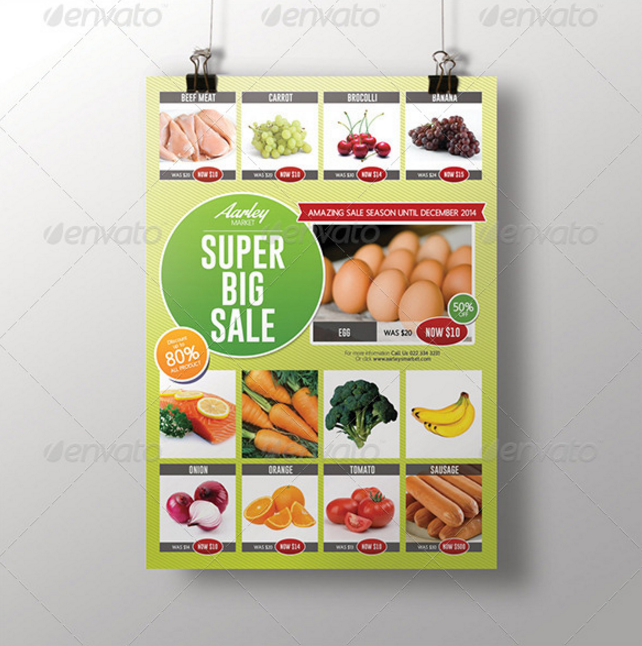 clean supermarket flyer template
