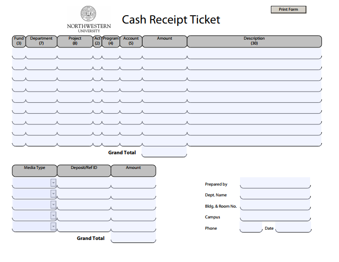 23+ Printable Cash Receipt Templates - PDF, Word
