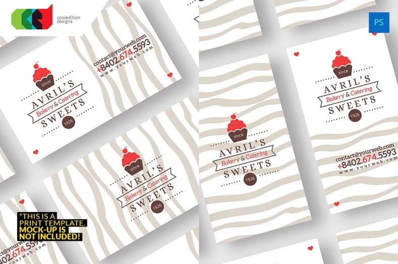 20+ Cupcake Business Card Designs &amp; Templates - PSD, AI, InDesign