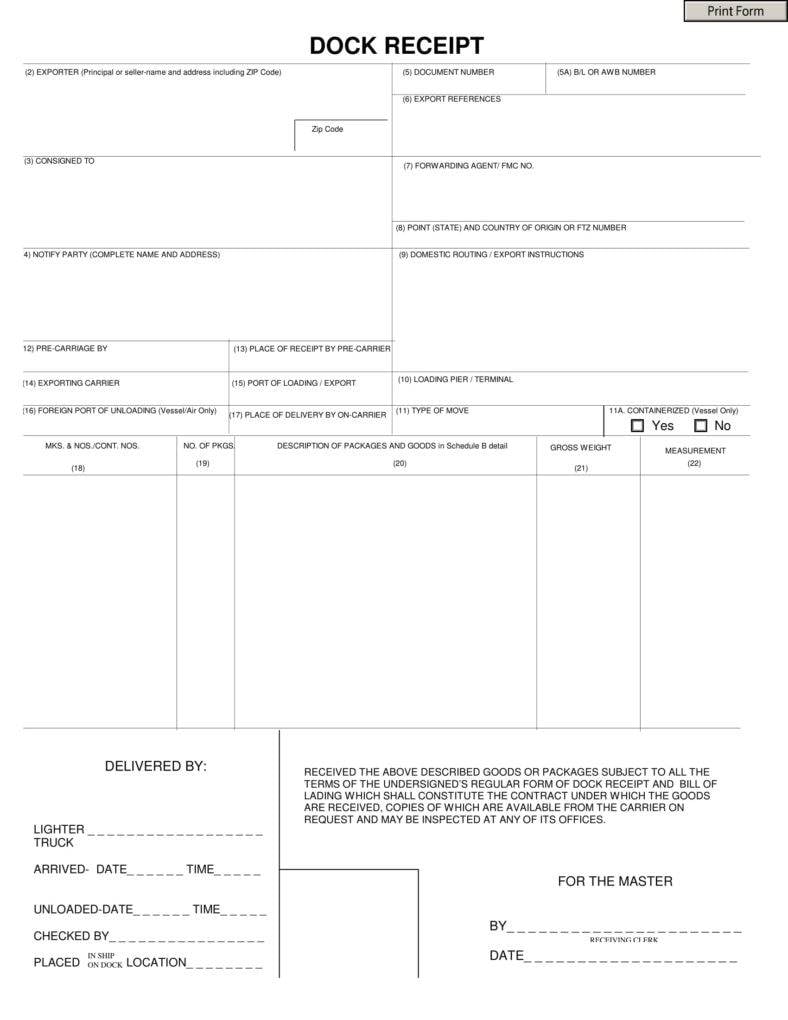 Consignment Receipt Template