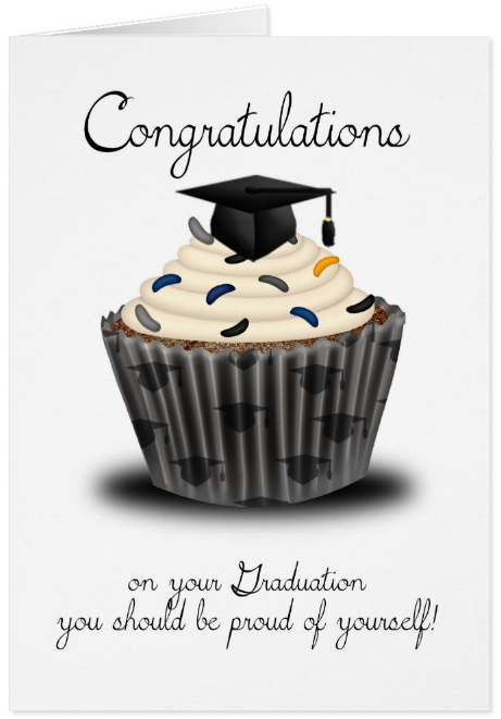 graduation congratulations cupcake card template
