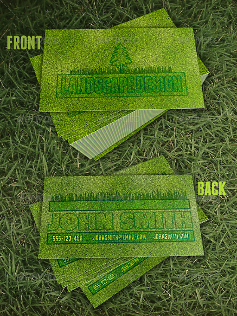 14+ Landscaping Business Card Templates Word, PSD