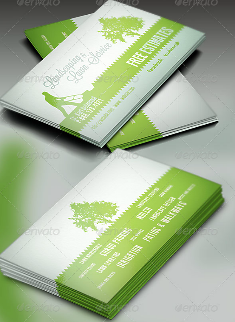 21+ Landscaping Business Card Templates - Word, PSD  Free