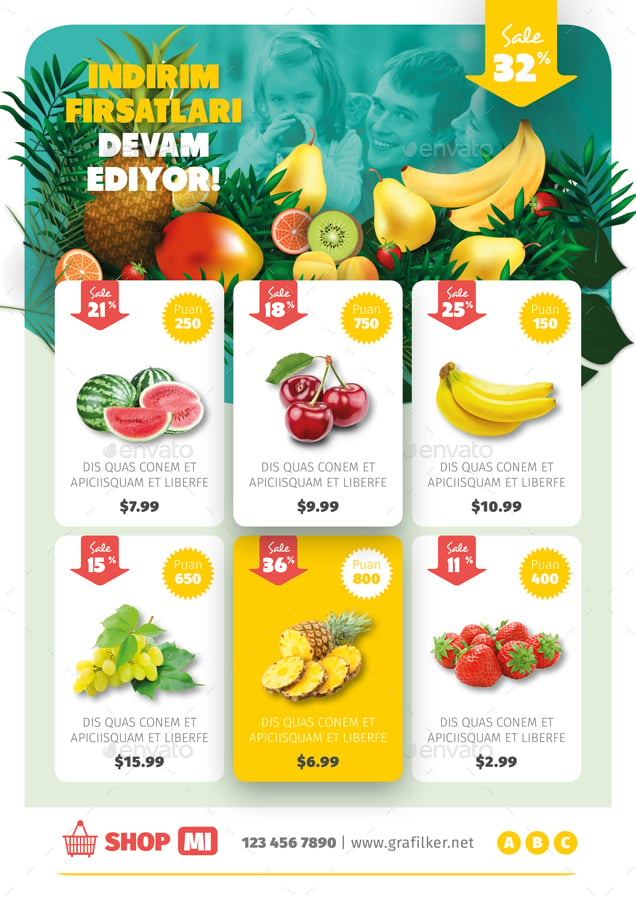 products supermarket flyer template