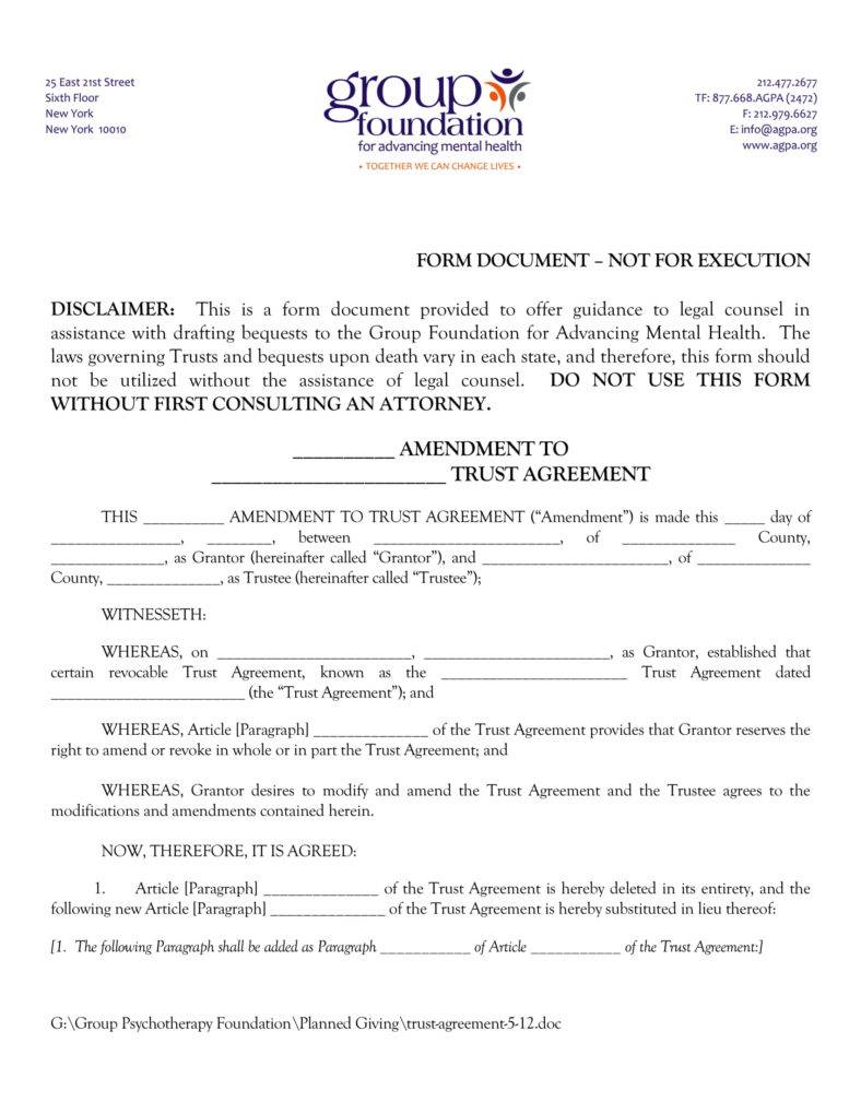 18 Trust Agreement Templates PDF Word