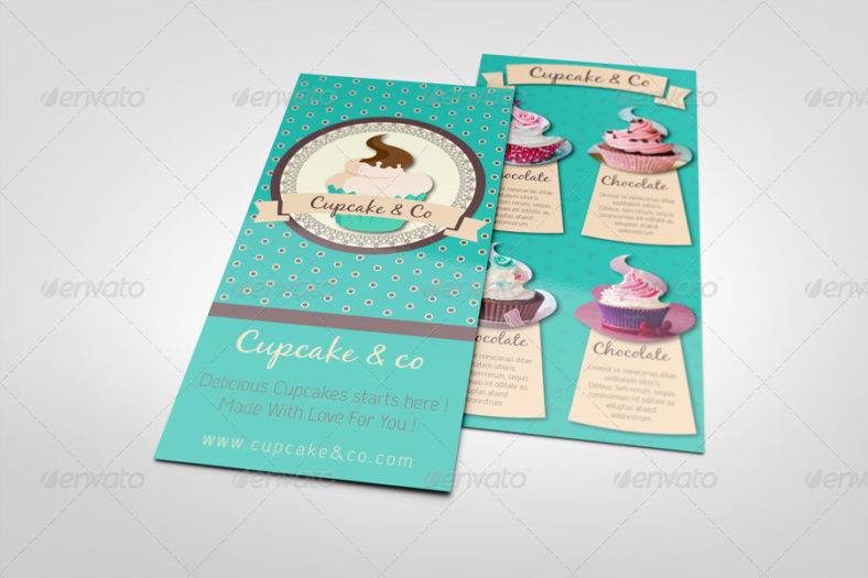 sweet and cupcake rack card template 788x