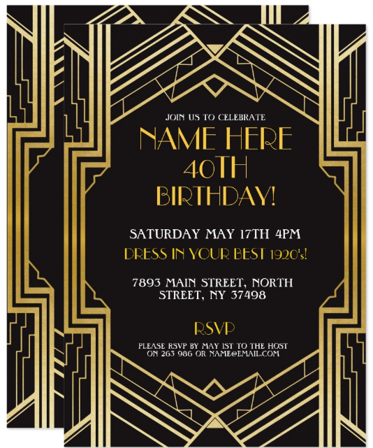 14+ Art Deco Invitation Designs & Templates - Psd, Ai, Indesign 