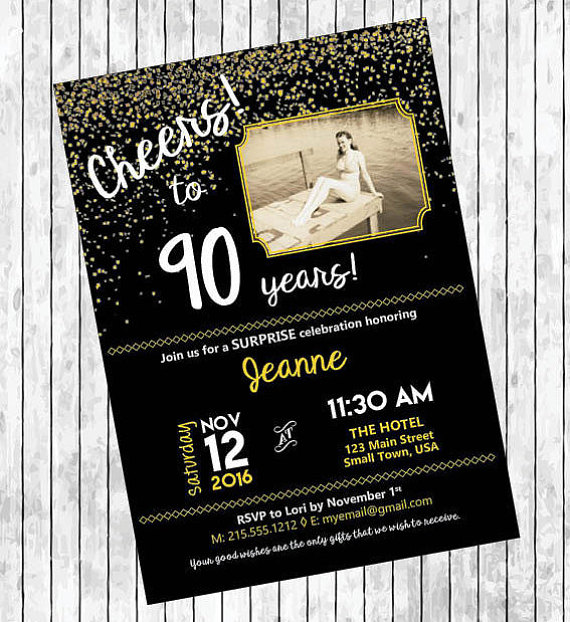 90Th Birthday Invitations Templates Free 10