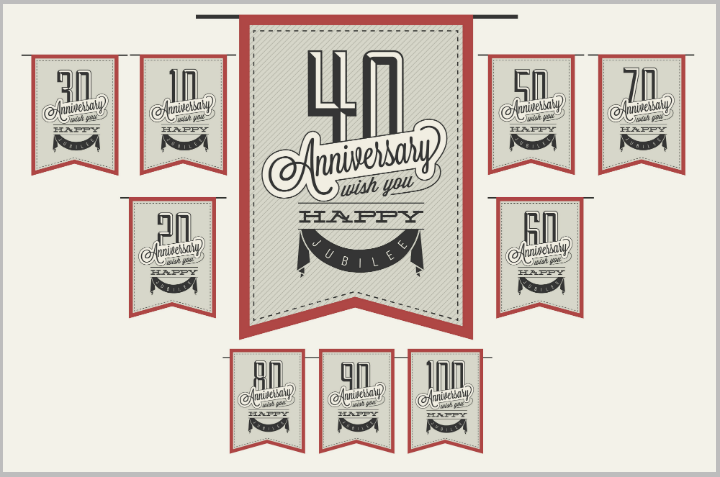 banner-style-50th-wedding-anniversary-invitation-card-template
