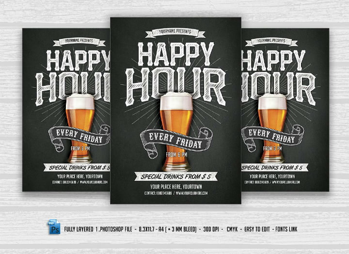 Happy Hour Menu - 11+ Free Templates in PSD, AI