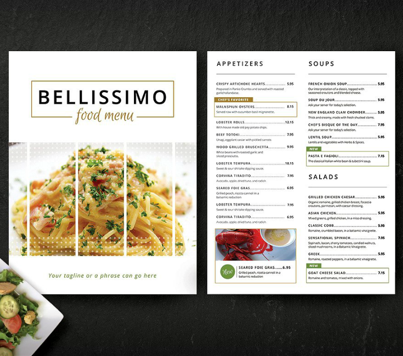 bellissimo modern italian menu template 788x696