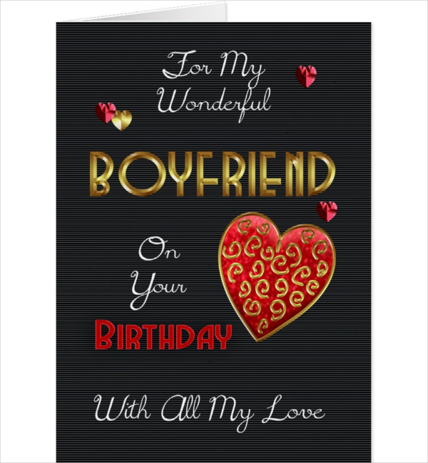 5 Boyfriend Birthday Card Designs Templates PSD AI
