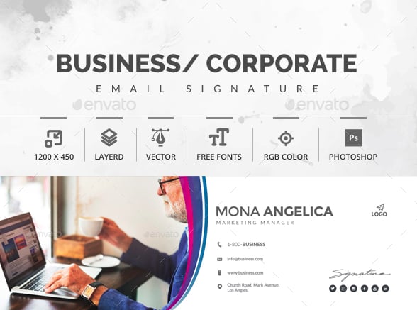 business corporate multipurpose email signature