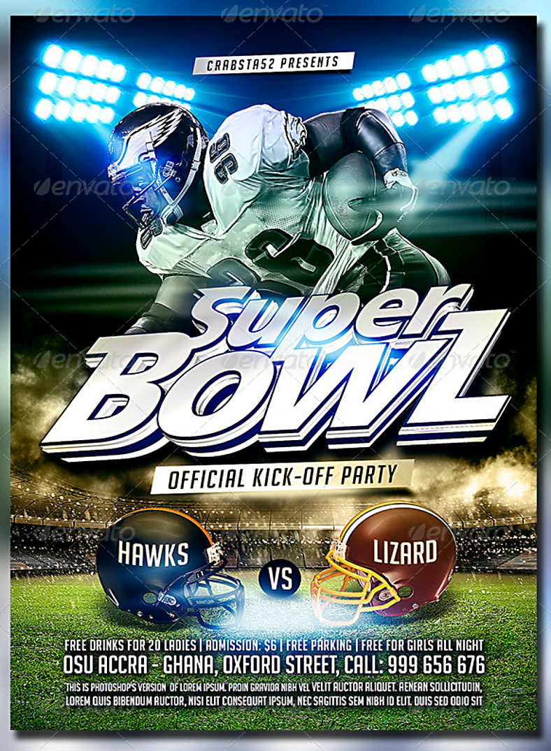 9+ Super Bowl Flyer Designs & Templates PSD, AI