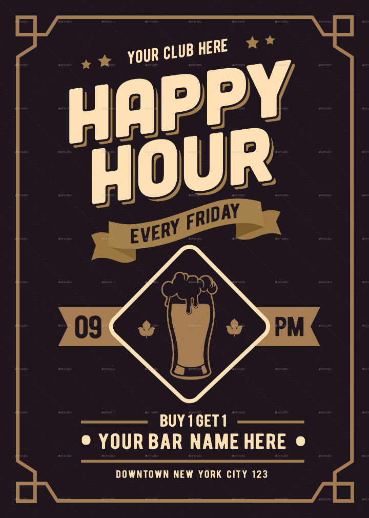 Happy Hour Menu 11+ Free Templates in PSD, AI