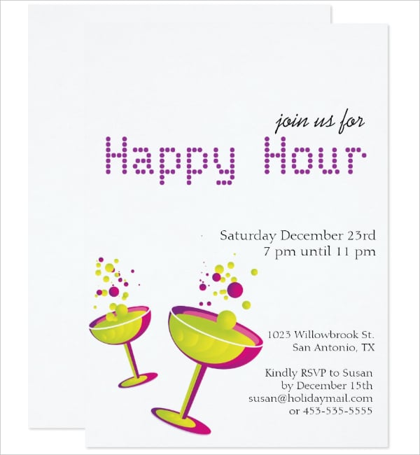 13 Happy Hour Invitation Designs Templates PSD DOC AI ID Pages Publisher Docs Outlook