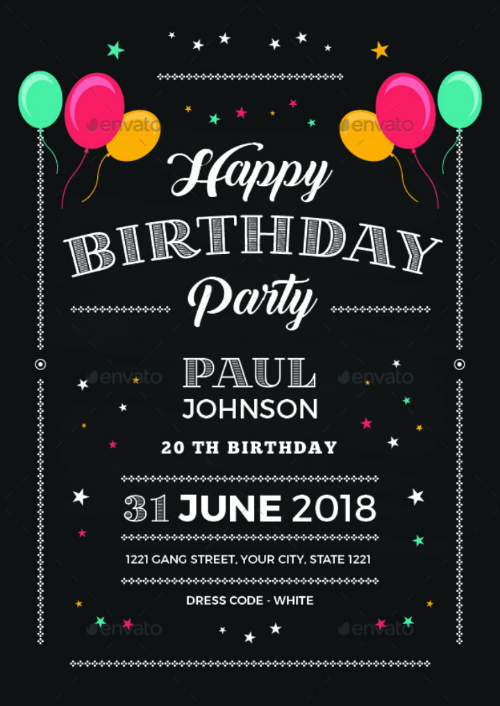  Birthday Party Invitation Templates Free