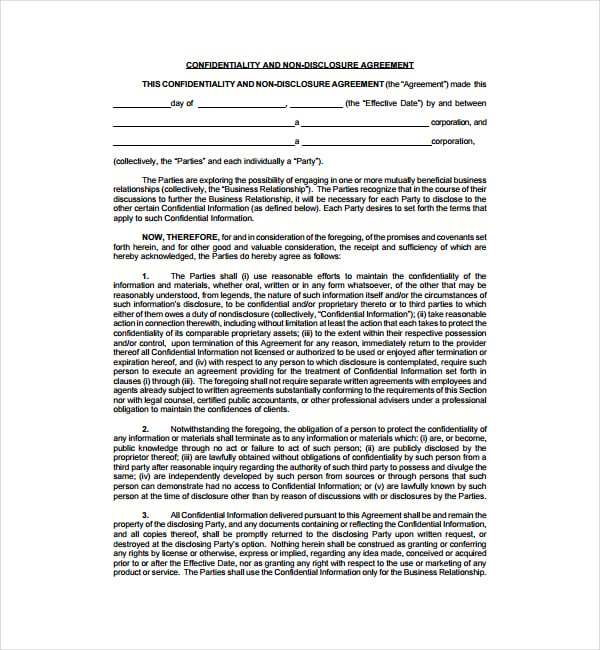 confidentiality-and-non-disclosure-agreement