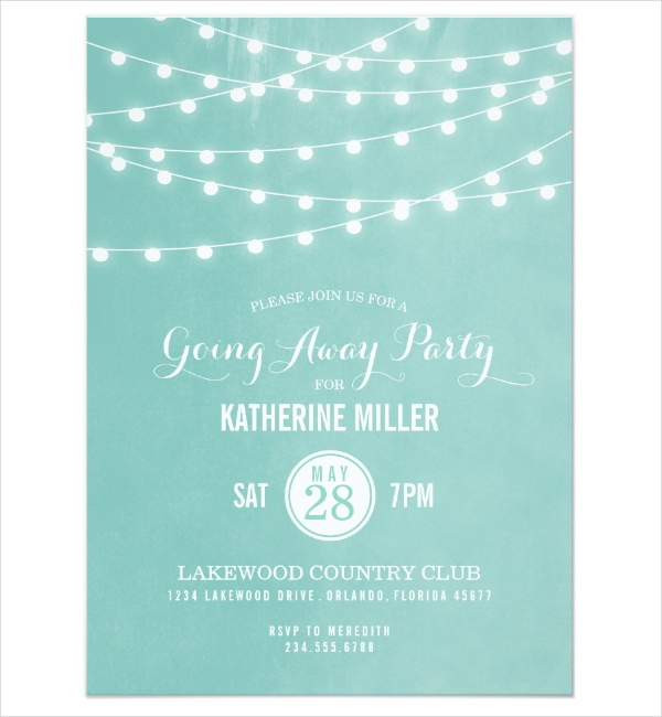 creative going away party flyer template