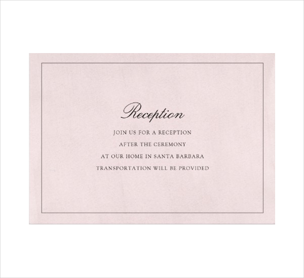 creative wedding reception invitation card