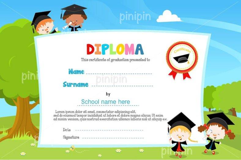 12 kindergarten diploma certificate designs templates psd ai