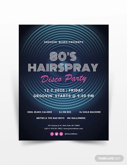 disco party flyer template