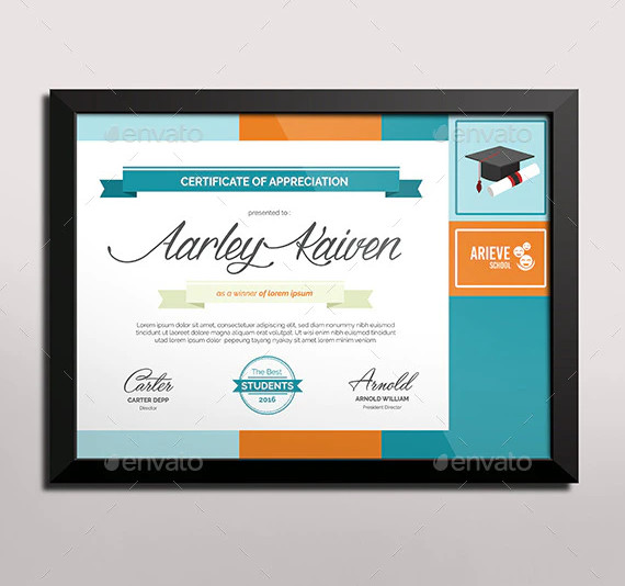 education certificates template