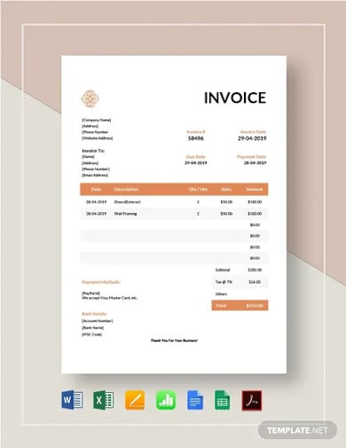 exterior-design-invoice-template