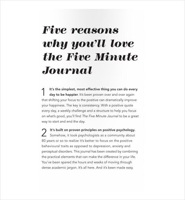 5 minute journal questions