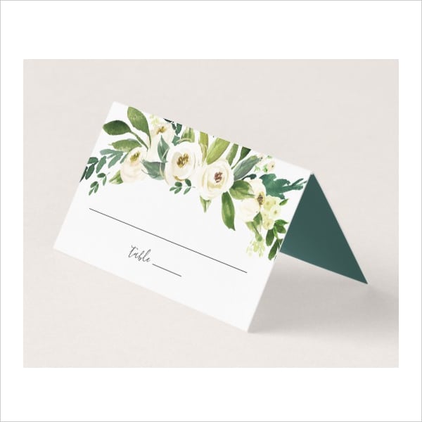 floral wedding place card template