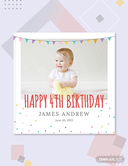 free birthday photo book cover template