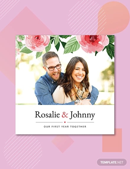 free floral photo book cover template